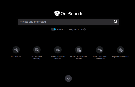 OneSearch a privacy focussed search engine