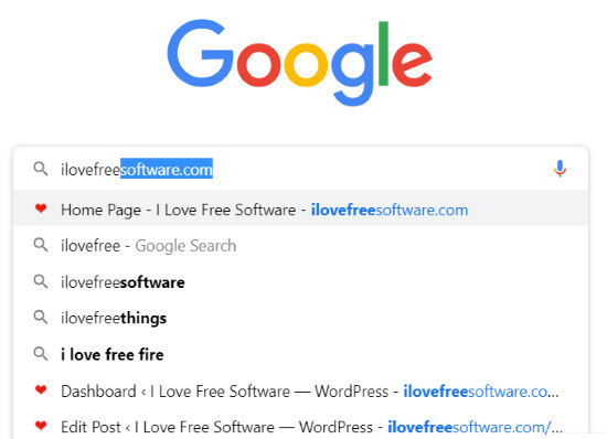 activate real search box in Google Chrome