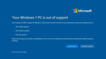 How to Disable "Your Windows 7 PC is out of support" Full Screen Popup?