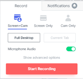 choose option to record video