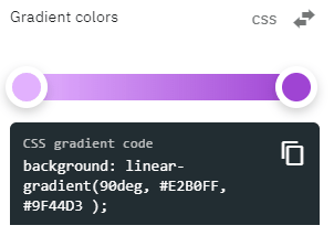 copy the CSS code of gradient color