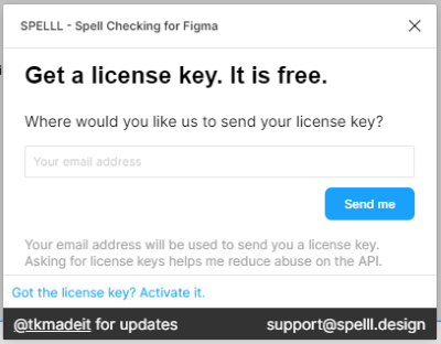 enter the license key received in email