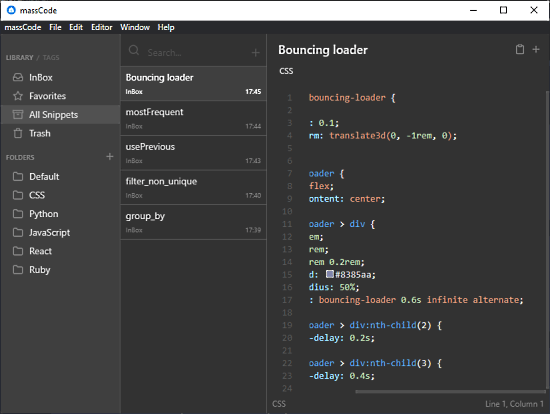 free code snippet manager with monaco editor