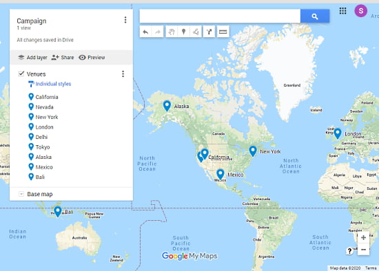 spreadsheet to google maps