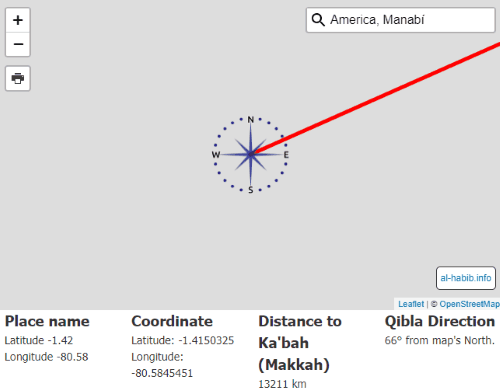 qibla direction finder online