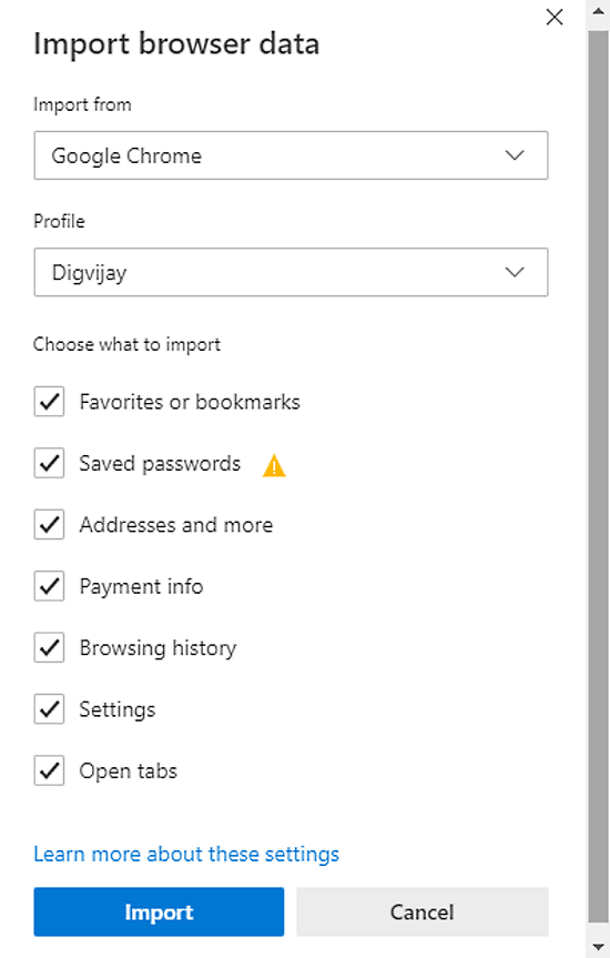 How to Import Chrome Bookmarks to Edge Chromium