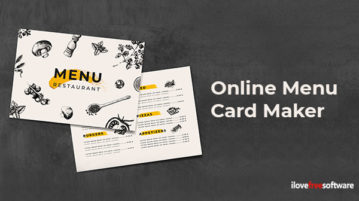 Online menu card maker