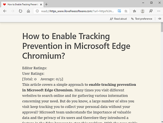 What is Immersive Reader mode in Microsoft Edge Chromium, How to use it 2