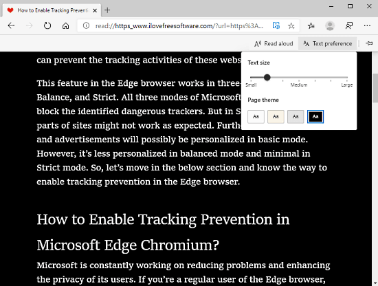 What is Immersive Reader mode in Microsoft Edge Chromium, How to use it 4