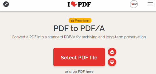 convert PDF to PDFA file online