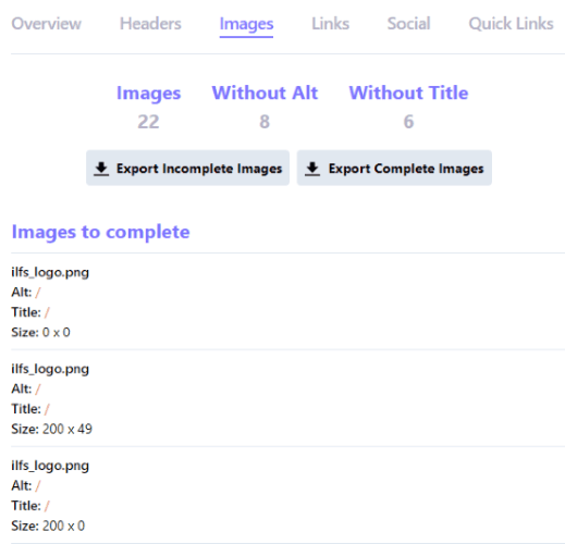 export incomplete or complete images