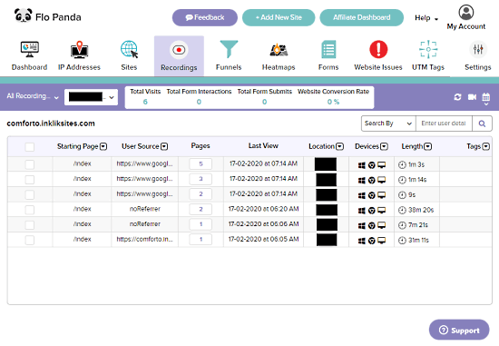 Free Conversion Rate Optimization Tool with View Recordings, Heatmaps