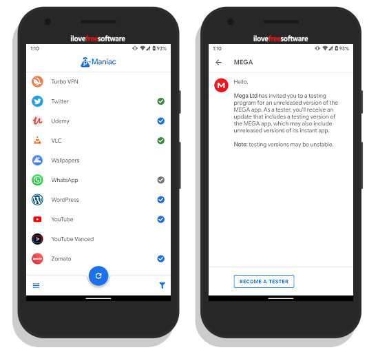 get notifications of available beta programs of android apps