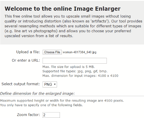 online image enlarger