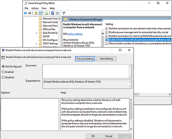 Soft Disconnect a PC from Network in Windows 10