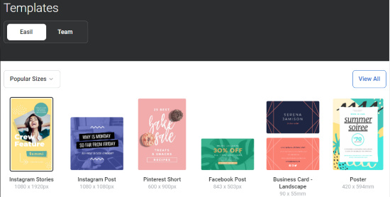 Canva clone to create social media graphics online