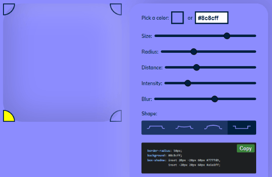 Generate Soft-UI CSS Code for Icon Design Online