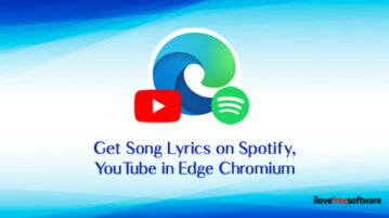 Get Song Lyrics on Spotify, YouTube in Microsoft Edge Chromium