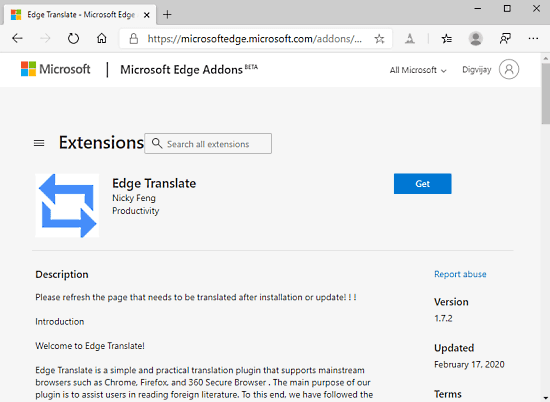 How to Translate Any Website in Microsoft Edge Chromium 1