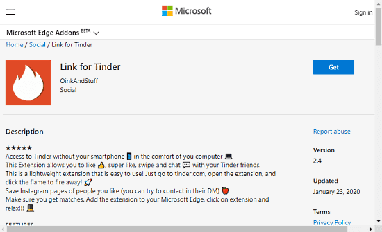 How to Use Tinder on PC in Microsoft Edge Chromium 1