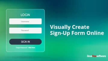 Visually Create Sign-Up Form Online