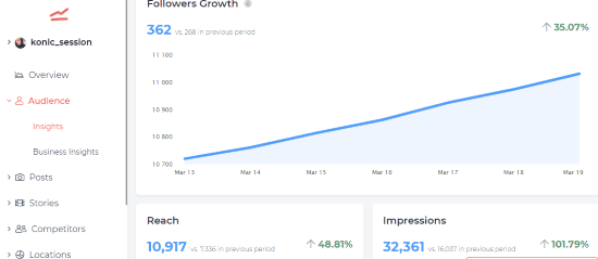 check your Instagram profile insights