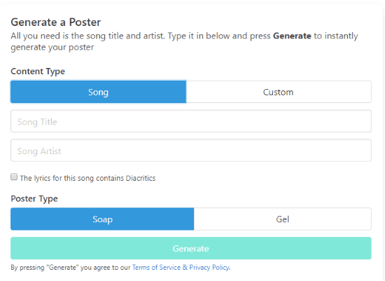 fill the required details to generate hand washing inforgraphics