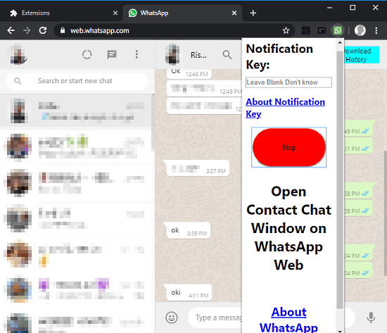 Get Notification When A WhatsApp Contact Comes Online