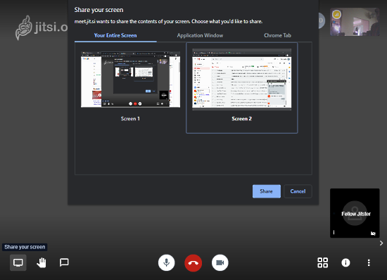 Open Source Video Conference Tool with screen sharing