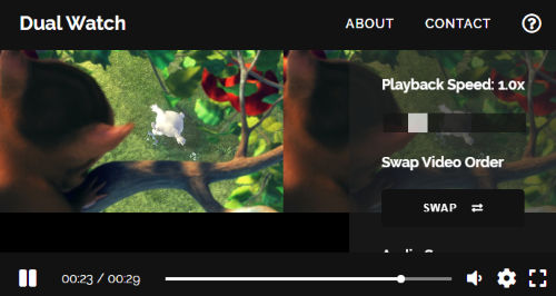 play two videos side by side with synced control