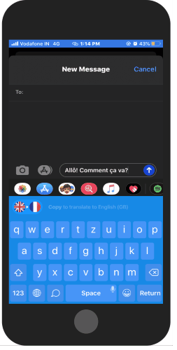 translate your conversations in any messaging app