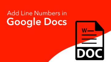 Add line numbers in Google Docs