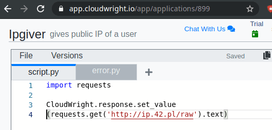 CloudWright write code