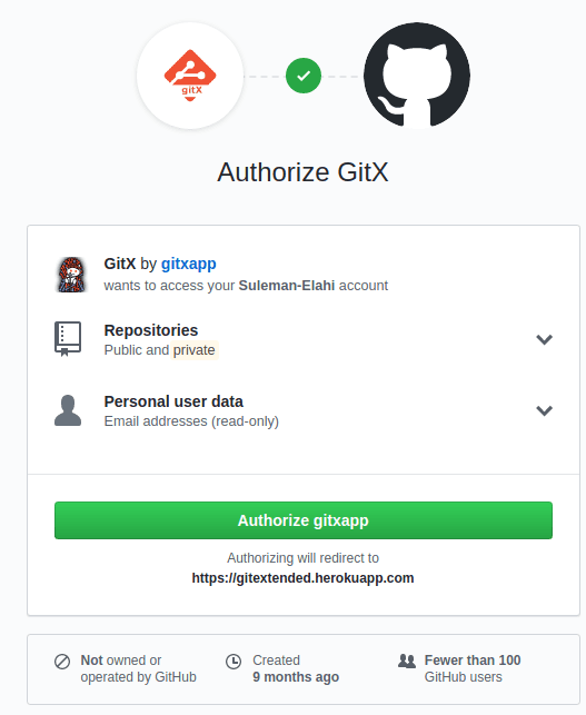 GitX authorize