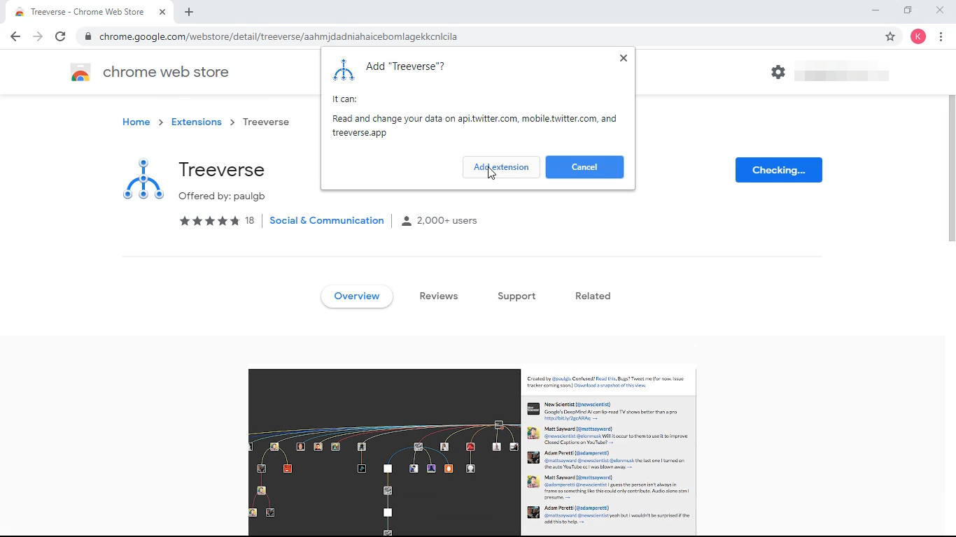 Treeverse Chrome Extension