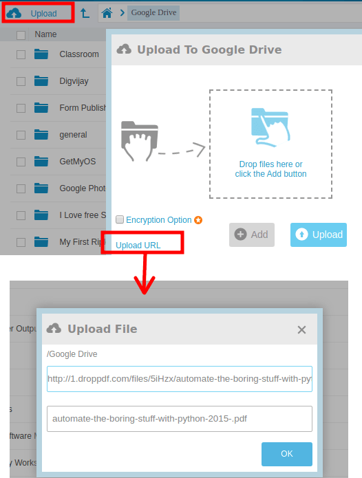 add file URL multcloud