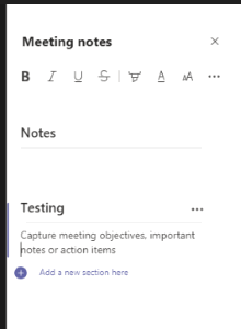 create notes during call