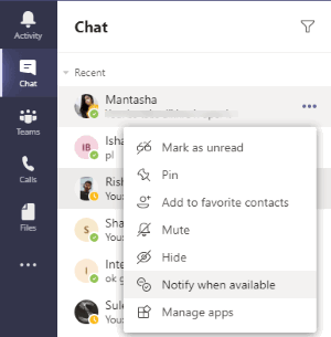 enable notifications for chats