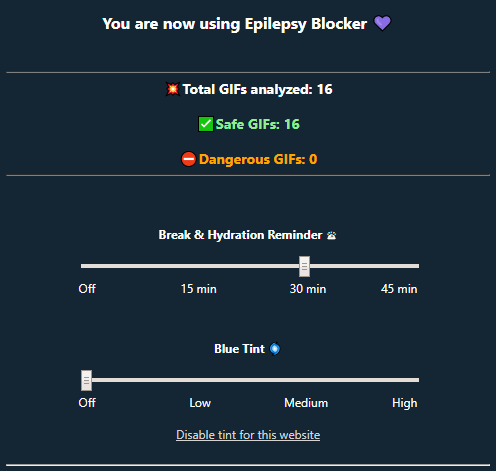 Epilepsy gifs Blocker