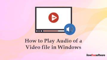 How to play only audio in video file