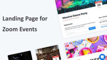 Create Landing Page for Zoom Event Free with RSVP, Tickets, Reminders