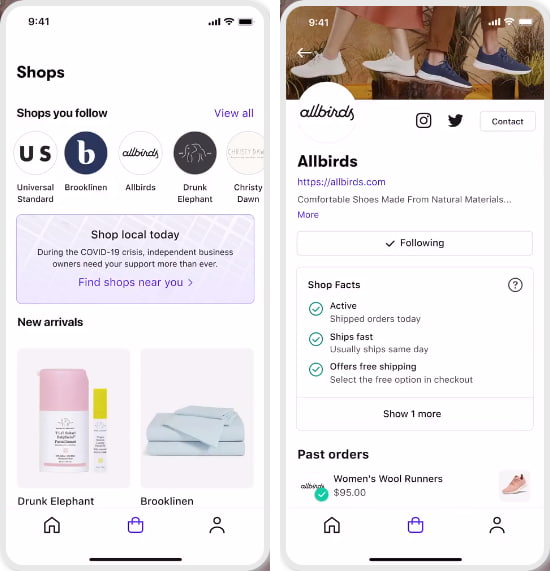 shopping Assistant App with Shop Pay, Order Tracking, Local Merchants