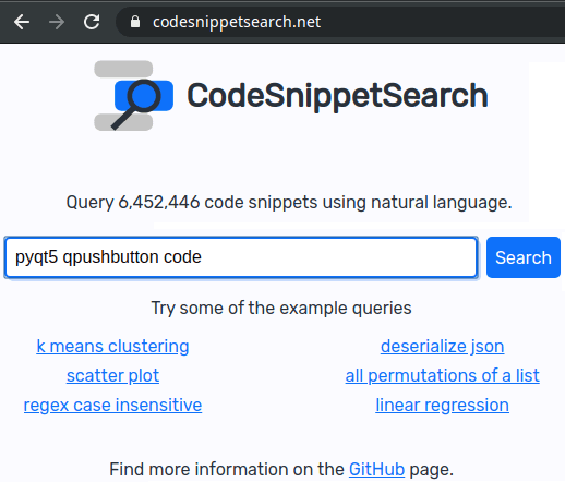 CodeSnippetSearch UI