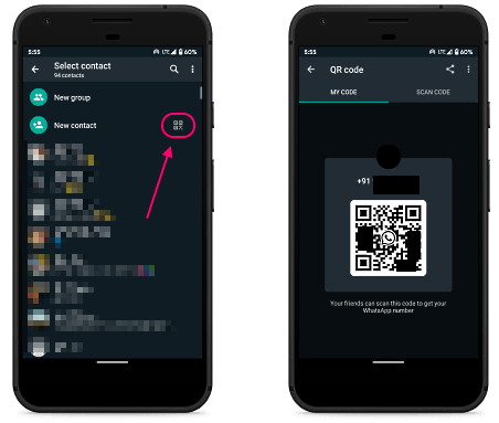 use QR code to add WhatsApp friends