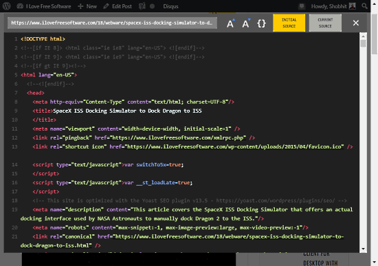 Enable Dark Mode for Page Source in Chrome