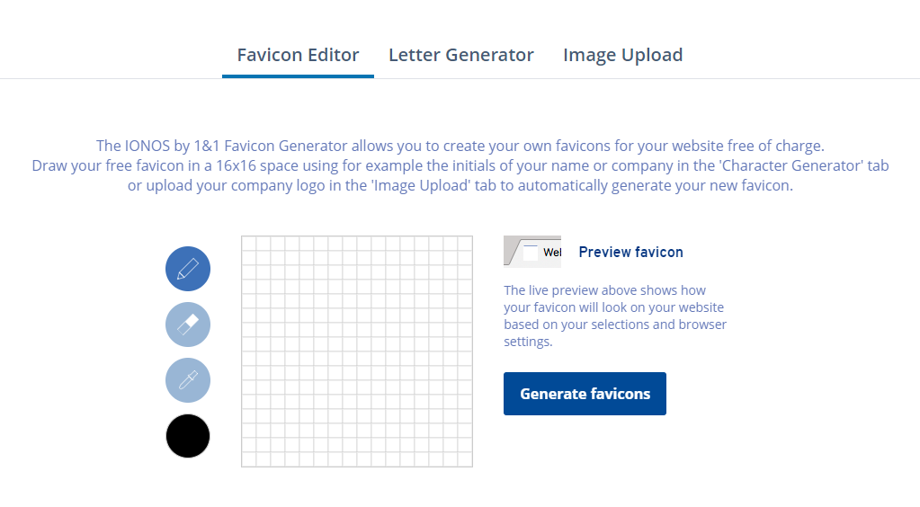 Ionos Favicon Editor