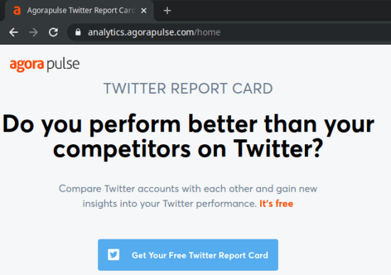 twitter report card authorize account