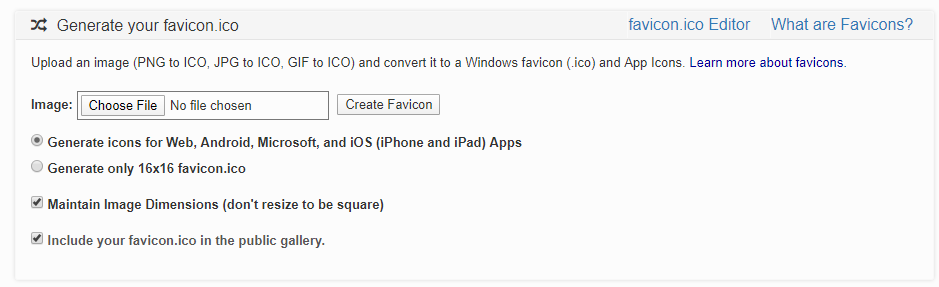 Favicon Generator