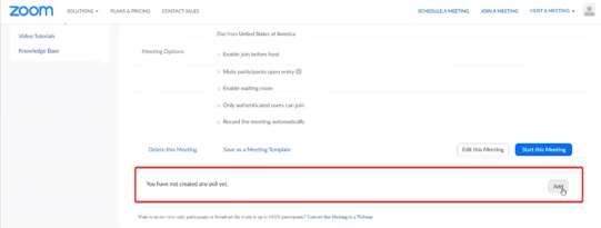 Add polls in meeting