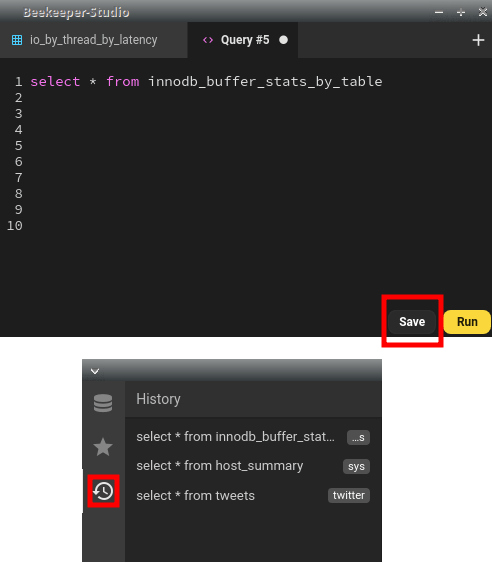 BeeKeeper Tables and SQL